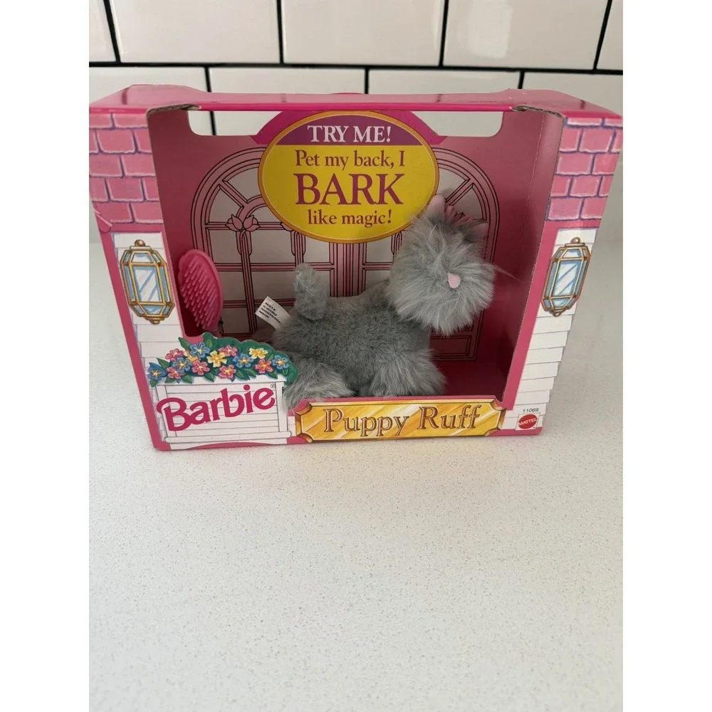 1993 Barbie Puppy Furry Ruff Barking Dog #11069 Toy